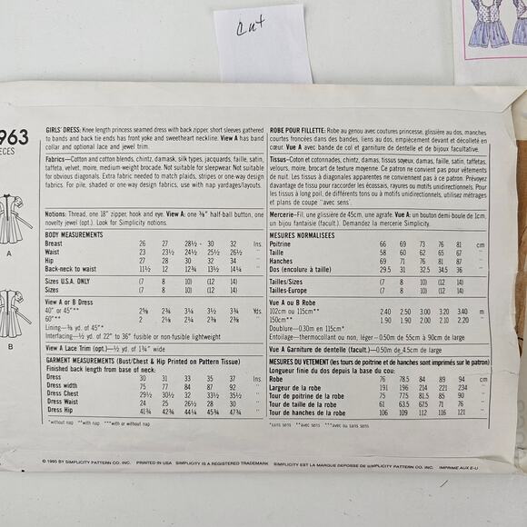 Lot 3 90s vintage girls sewing patterns Jessica McClintock Gunne Sax - Picture 5 of 5